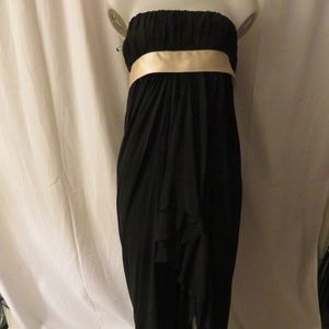 MICHAEL KORS 100% SILK BLACK STRAPLESS DRESS SZ 6